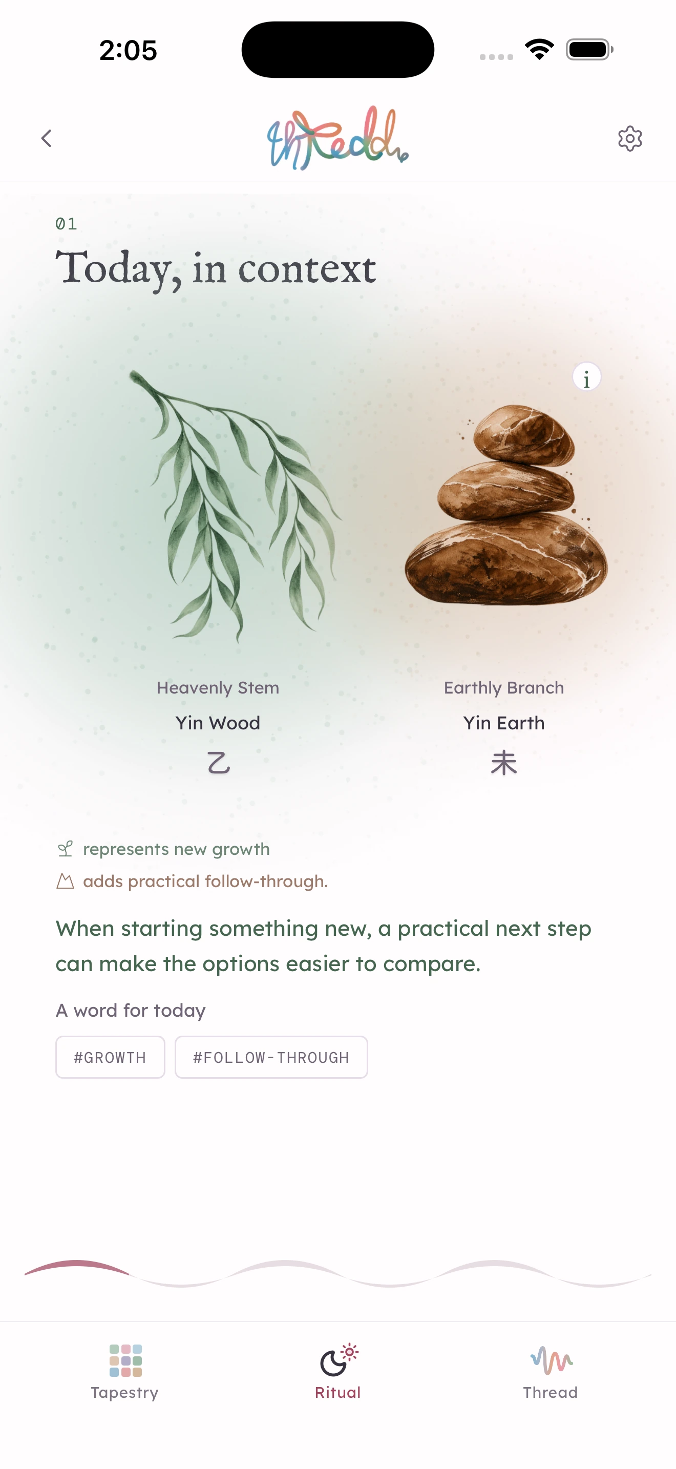 Reading with Yin Wood and Yin Earth and plain-language context