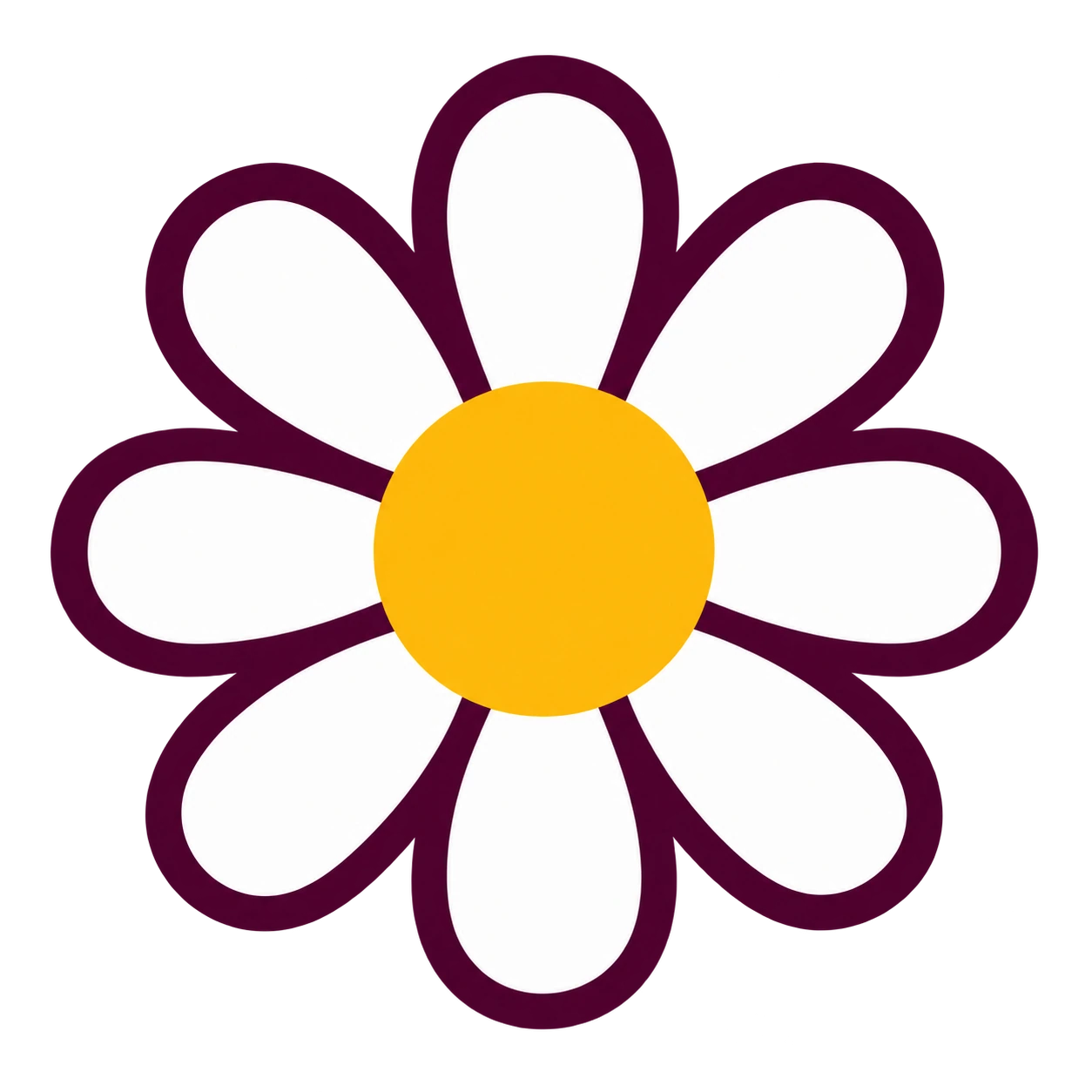 White daisy with yellow centre